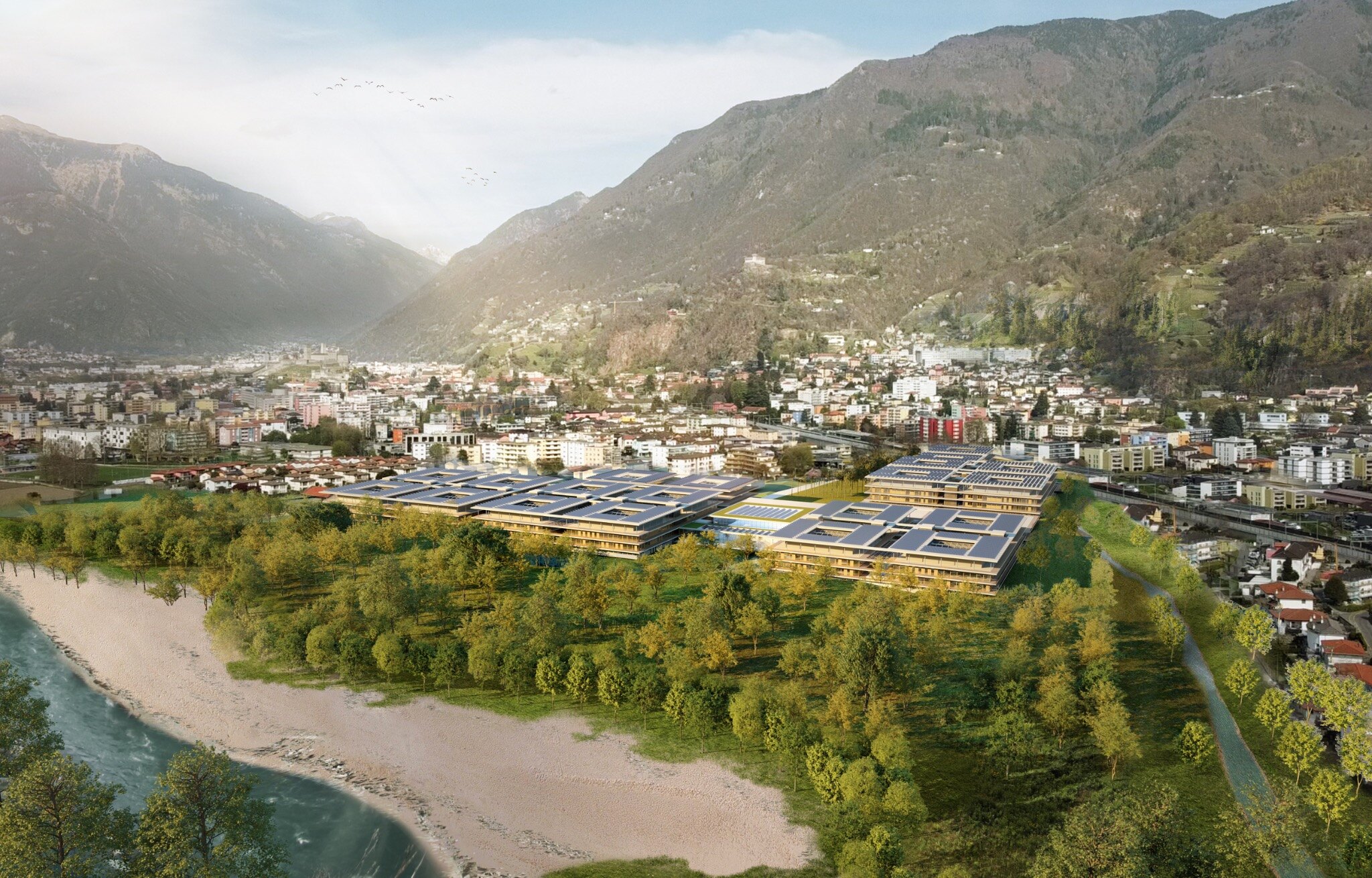 Pansanté sustainable regional hospital concept in Bellinzona